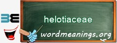 WordMeaning blackboard for helotiaceae